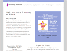 Tablet Screenshot of fraternityofpriests.org
